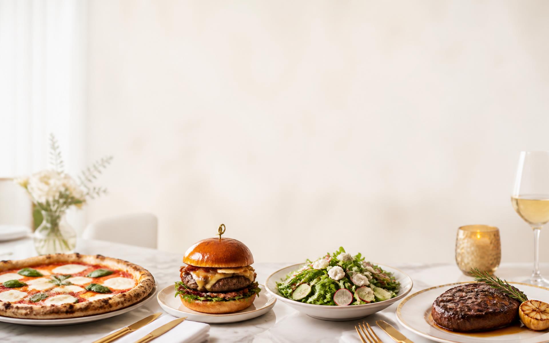 Pizza, gourmetburgare, sallad och grillad entrecôte från Athenas Grill & Bar i Säter